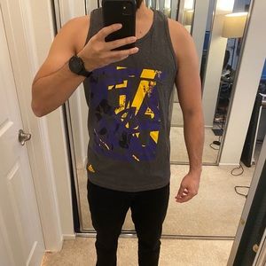 Adidas Tank Top size Med Men’s Gray purple gold